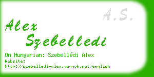 alex szebelledi business card