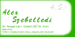 alex szebelledi business card